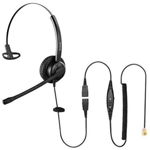 Sinseng Cisco Phones Headset with rj9, Office Phone Headset with Noise canceling Microphone for Desk Phones, Call Center Headphones for Cisco IP Phone 7841 7942G 8841 7931G 7940 7941G 7945G 7960 7961