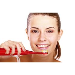 Pursonic S430 SmartSeries Electronic Power Rechargeable Sonic Toothbrush, 12 Brush Heads Included, Red