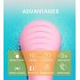 Sonic Facial Cleansing Brush, Waterproof Electric Face Cleansing Brush Device for Deep Cleaning|Gentle Exfoliating|Massaging,Rechargeable Silicone Skin Wash Machine with Magnet Charger