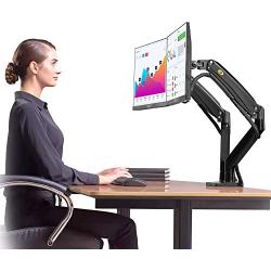 NB North Bayou Dual Monitor Desk Mount Stand Full Motion Swivel Computer Monitor Arm Fits 2 Screens up to 32 with Load Capacity 6.6~26.4lbs for Each Monitor F195A-B