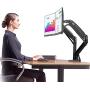 NB North Bayou Dual Monitor Desk Mount Stand Full Motion Swivel Computer Monitor Arm Fits 2 Screens up to 32 with Load Capacity 6.6~26.4lbs for Each Monitor F195A-B