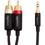 Amazon Basics 3.5mm to 2-Male RCA Adapter Audio Stereo Cable - 8 Feet