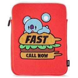 BT21 Bite Collection KOYA Character Tablet Sleeve Bag Case Cover, Compatible with 10 Inch iPad Air, iPad Pro, Galaxy Tab, Red