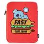 BT21 Bite Collection KOYA Character Tablet Sleeve Bag Case Cover, Compatible with 10 Inch iPad Air, iPad Pro, Galaxy Tab, Red