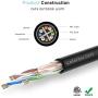 celertec CAT6 Outdoor Cable, 1000ft, 23AWG Solid Bare Copper, Unshielded Twisted Pair (UTP), UV Resistant, Weatherproof, Waterproof, CMX, ETL Listed, 550MHz, Bulk Ethernet Cable, Wooden Spool