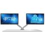 Mount-It! Dual Monitor Arm Mount Desk Stand | 2 x 3.0 USB Ports | Articulating Mechanical Spring Height Adjustable | Fits Two 24 27 29 30 32 Inch VESA 75 100 Compatible Screens | C-Clamp and Grommet