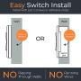 RunLessWire Simple Wireless Switch Kit, Self-Powered Rocker Switch, No Wire Light Control Kit