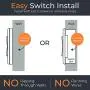 RunLessWire Simple Wireless Switch Kit, Self-Powered Rocker Switch, No Wire Light Control Kit