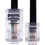 2m RJ11 to RJ45 Cable RJ11 to RJ45 Cable Phone Telephone Cord RJ11 6P4C to RJ45 8P8C Connector Plug Cable for Landline Telephone (Black)