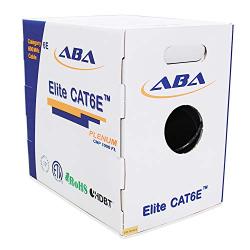 Cat6 Plenum CMP (Cat6e), Ethernet Cable 1000ft, 23AWG UTP, 600MHz, Solid Bare Copper, UL Certified, w/Spline, Easy Pull (Reelex II), Networking Cable