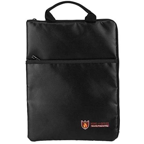 Portable Fireproof Briefcase Waterproof Document Bag Safe Protection Storage Organizer for Computer Jewelry Money Passport