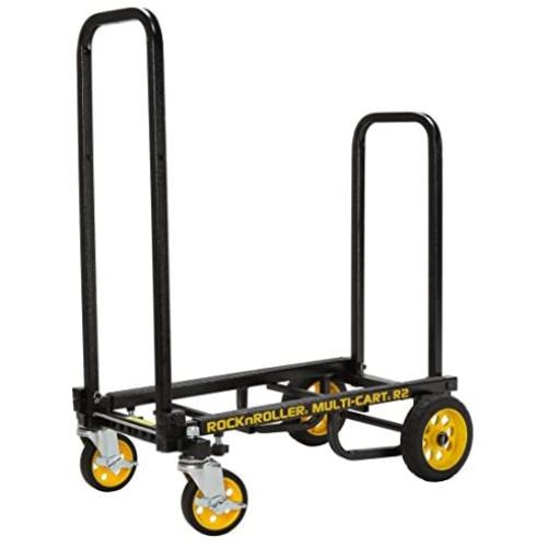 Rock-N-Roller R2RT (Micro) 8-in-1 Folding Multi-Cart/Hand Truck/Dolly/Platform Cart/26'' to 39'' Telescoping Frame/350 lbs. Load Capacity, Black