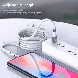 Magnetic Absorption Data Cable,Portable Self Winding Magic Rope Fast Charging Data Cable for Android/Type C/i-Products,Automatically Retractable Magic Rope Data Cable (3Ft Length-1M, USB to i-product)