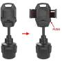 Galaxy Wireless Cup Holder Phone Mount, Height Adjustable Metal Stand Car Phone Cradle Fit for All Smartphones for iPhone 11 Pro/11 Pro Max/XR/XS/XS Max/X/8/7, Galaxy S10/S10 Plus Note 9/Note 10 Plus