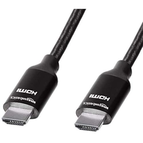 Amazon Basics 10.2 Gbps High-Speed 4K HDMI Cable with Braided Cord, 3-Foot, Black