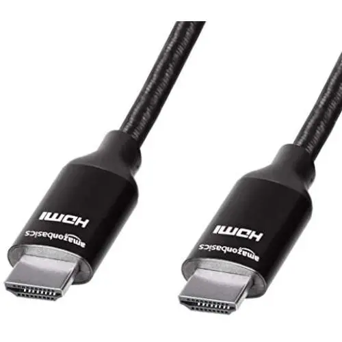 Amazon Basics 10.2 Gbps High-Speed 4K HDMI Cable with Braided Cord, 3-Foot, Black