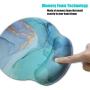 Ergonomic Mouse Pad with Wrist Support,Dooke Cute Wrist Pad with Non-Slip Rubber Base for Computer, Laptop, Home Office Gaming, Working, Easy Typing & Pain Relief Marble