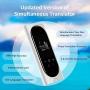 Language Translator Device Interpreter Device Two Way Voice Translator Support 106 Languages with Camera Translation for Traveling Learning Chatt Business (White)