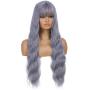 Suri Hair Womens Blue Wig Long Fluffy Wave Curly Hair Wigs With Bangs Silky Synthetic Curly Heat Resistant Wigs For Halloween Daily Natural Looking Womens Costume Wig(30 inches) Suri Hair Womens Blue Wig Long Fluffy Wave Curly Hair Wigs With Bangs Silky Synthetic Curly Heat Resistant Wigs For Halloween Daily Natural Looking Womens Costume Wig(30 inches)
