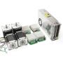 4 Axis USB Mach3 CNC Controller Kit, Nema23 Stepper Motor 76mm 270Oz-in 3A 1.8Nm + CNC Motion Control Board Signal Output 0-10V + TB6600 Driver 4.5A + 350W 24V DC Switch Power Supply