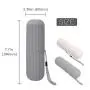 Travel Toothbrush Case and Carrier, 2 PCS Portable Business Trips Wash Cup Holder Organizer for Trips and Daily Use (Grey+White)