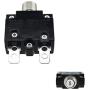 IZTOSS 5PCS 5Amp Circuit Breakers with manual reset Waterproof Button transparent Cover DC50V AC125-250V with Quick Connect Terminals