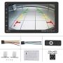 Camecho Car Stereo with Bluetooth Single Din 9 Touch Screen D-Play Universal Car Multimedia Player FM Radio Receiver with TF/USB Support Mirror Link for iOS/Android Phone+Rear View Camera