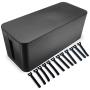 Cable Management Box Hide Wires and Surge Protector Box, Wire Organizer for Home and Office, Cable Box- Cable Organizer Box - Cord Box - Cable Hider Box - Power Strip Box - Computer Cable Management