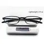 Mcoorn Computer Blue Light Blocking Reading Glasses(Flexible and Lightweight) Plastic Portable Readers, Single Black, +1.75 diopters