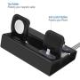 Aluminum Charging Stand for Apple Watch iPhone Charging Station for Apple Products 3 in 1 iWatch Charger Stand for Apple Watch Series 6 SE 5 4 3 2 44mm 40mm 42mm 38mm Nightstand Mode Airpods Pro 2 1