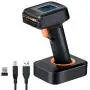 Tera 1D 2D QR Barcode Scanner Wireless with Display Screen, Charging Base, Works with Bluetooth and 2.4G Wireless, 2200mAh Battery Handheld Barcode Scanner for Supermarket, Warehouse, Library