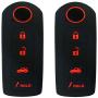 Coolbestda 2Pcs Silicone Smart Key Fob Cover Case Remote Skin Keyless Jacket Holder Protector for Mazda 3 6 CX-7 CX-9 MX-5 Miata 4 Buttons Black