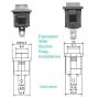 QTEATAK 5Pcs On/Off Boat Rocker Switch 5Pcs 2 Pin Position Snap 12V 110V 250V with 10Pcs Terminals