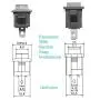 QTEATAK 5Pcs On/Off Boat Rocker Switch 5Pcs 2 Pin Position Snap 12V 110V 250V with 10Pcs Terminals