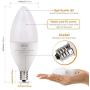 Albrillo E12 Bulb, LED Candelabra Light Bulbs 40 Watt Equivalent, Warm White LED Chandelier Bulbs, Decorative Candle Base E12 Non-Dimmable, Pack of 4