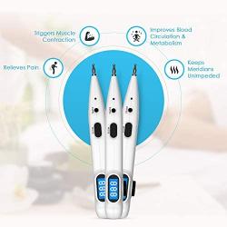 Electronic Acupuncture Pen Pain Relief Therapy Meridian Pen Find Acupoints Automatically with 2 Massage Heads Acupuncture Pen Relief Pain Tools Electric Meridians for Pain Relieve 3 Modes(508B)