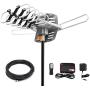 HDTV Digital Antenna,Amplified HD Outdoor TV Antenna150 Miles Range w/ 360 Degree Rotation Wireless Remote - UHF/VHF/1080p/ 4K Ready(Without Pole)