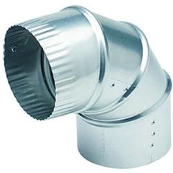 Deflecto Aluminum Dryer Vent Elbow, Fully Adjustable, 4'', Silver (DE904)