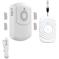 Caregiver Pager Wireless Call Button System Personal Alert Panic Button for Home Elderly Patient Nurses Seniors Disabilities (1 Receiver+1Button)