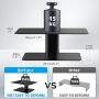 BoYata Monitor Riser Stand, Adjustable Height Metal Desktop Stand Storage Organizer Compatible with TV, PC, Laptop, Computer, iMac, and All Screen Display-Black