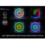 Thermaltake Riing Quad 120mm 16.8 Million RGB Color (Alexa, Razer Chroma) Software Enabled 4 Light Rings 54 Addressable LED 9 Blades Hydraulic Bearing Case/Radiator Fan CL-F088-PL12SW-B, Black