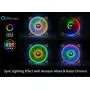 Thermaltake Riing Quad 120mm 16.8 Million RGB Color (Alexa, Razer Chroma) Software Enabled 4 Light Rings 54 Addressable LED 9 Blades Hydraulic Bearing Case/Radiator Fan CL-F088-PL12SW-B, Black Thermaltake Riing Quad 120mm 16.8 Million RGB Color (Alexa, Razer Chroma) Software Enabled 4 Light Rings 54 Addressable LED 9 Blades Hydraulic Bearing Case/Radiator Fan CL-F088-PL12SW-B, Black