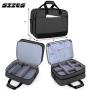 Luxja 2 Layers Projector Case with Protective Laptop Sleeve, Projector Bag with Adjustable Compartments, Black