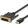 Rankie Mini DisplayPort (Mini DP) to DVI Cable, Thunderbolt Port Compatible, Gold Plated, 6 Feet