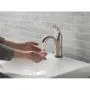 Delta Faucet Lahara Single Hole Bathroom Faucet Brushed Nickel, Touchless Bathroom Faucet, Diamond Seal Technology, Drain Assembly, Stainless 538T-SS-DST, 5.50 x 2.44 x 5.50 inches