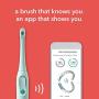 hum by Colgate Smart Electric Toothbrush Kit, Rechargeable Sonic Toothbrush with Travel Case and Replacement Head, Teal
