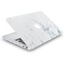 KECC Laptop Case Compatible with Old MacBook Pro 15'' Retina (-2015) Plastic Case Hard Shell Cover A1398 (White Marble)