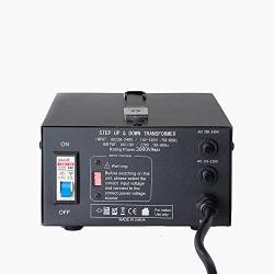 ELC T-3000UD T-3000+ 3000-Watt Voltage Converter Transformer - Step Up/Down - 110V/220V - Circuit Breaker Protection Heavy Duty [3-Years Warranty]