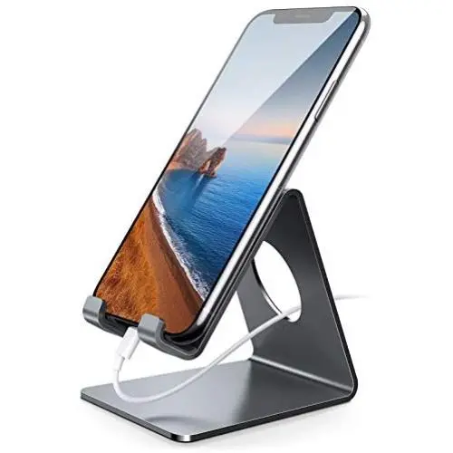 Lamicall Cell Phone Stand, Phone Dock : Cradle, Holder, Stand, Compatible with Phone 12 Mini 11 Pro Xs Xs Max Xr X 8 7 6 6s Plus 5 5s 5c All Android Smartphone Charging, Accessories Desk - Gray Lamicall Cell Phone Stand, Phone Dock : Cradle, Holder, Stand, Compatible with Phone 12 Mini 11 Pro Xs Xs Max Xr X 8 7 6 6s Plus 5 5s 5c All Android Smartphone Charging, Accessories Desk - Gray