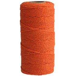 Cotton String, 328Feet 2mm Cotton Cord Craft String Baker Twine for DIY Crafts and Gift Wrapping (Orange)
